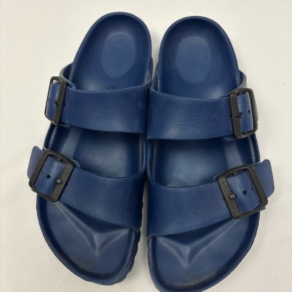 Birkenstock Women Arizona Essentials Sandal Navy Blue Rubber Size 37 US 6 - Picture 4 of 13